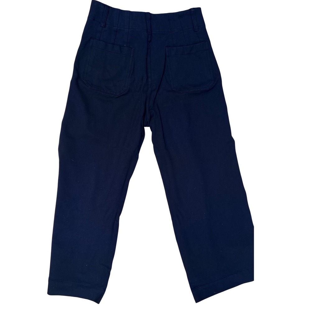 Maeve‎ x Anthropologie The Colette Ponte Pants Navy Blue Wide Leg Crop Size 29 - Picture 5 of 8